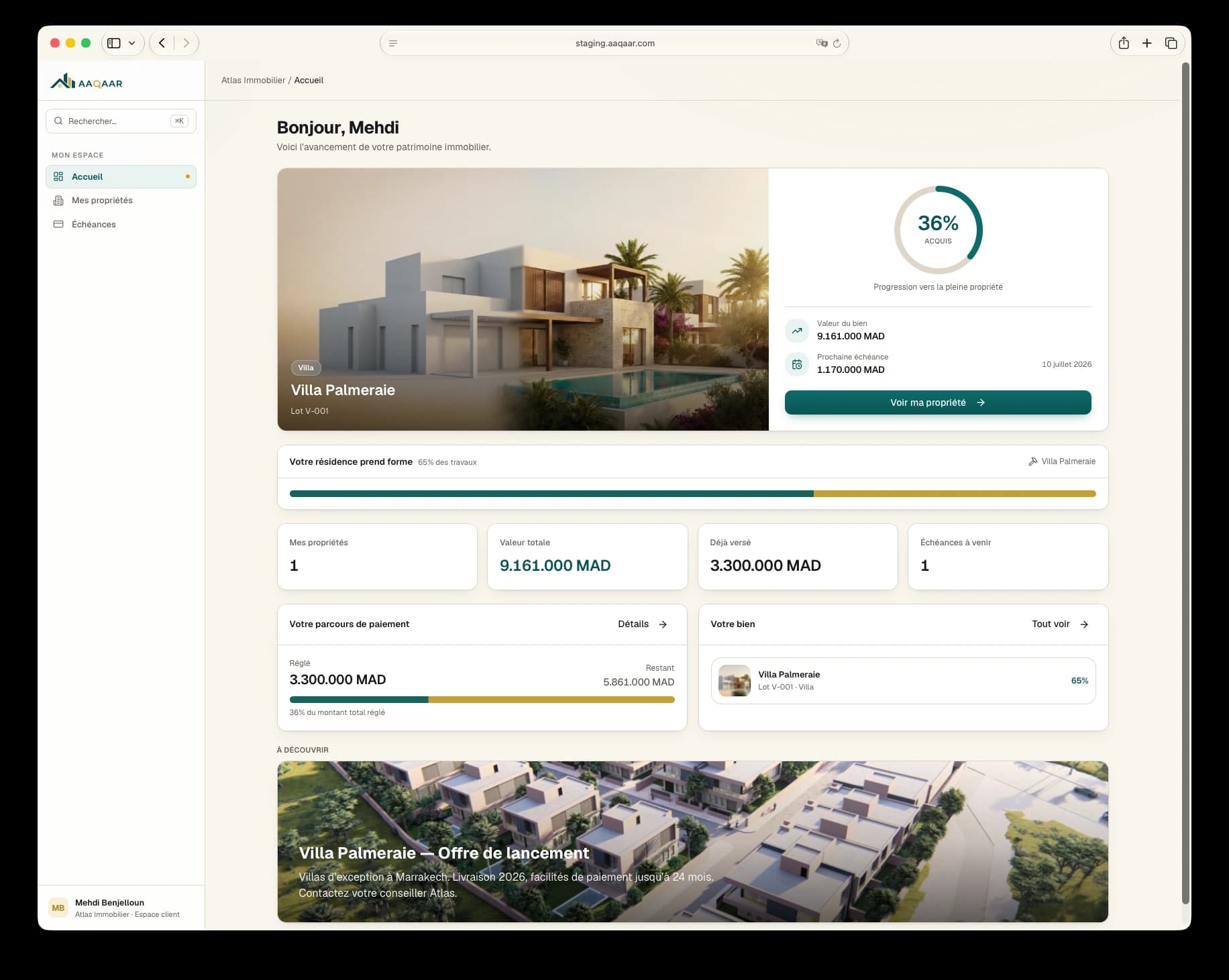 Portail client — Un portail à votre marque pour vos acquéreurs